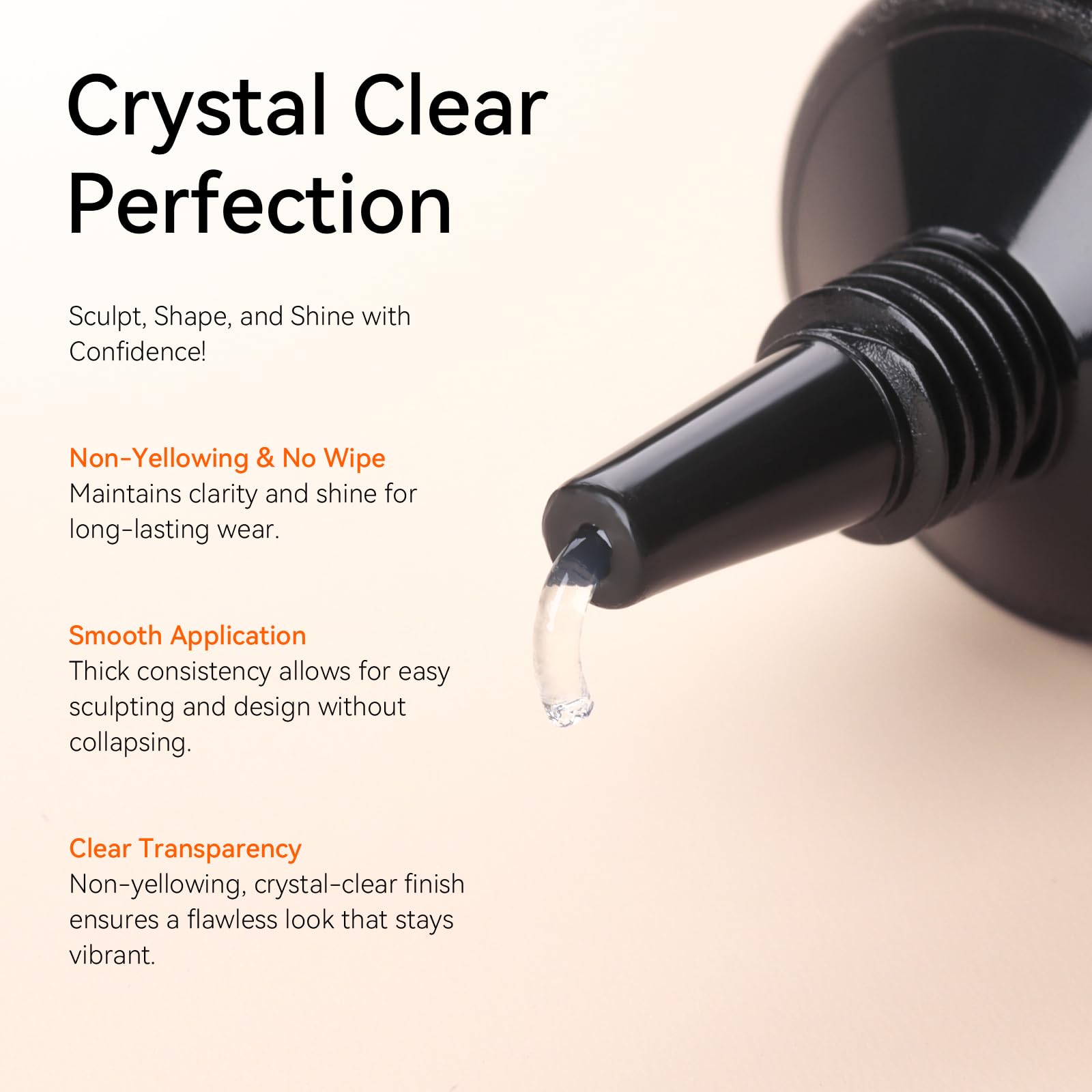 Makartt 3D Gel Nail Art: 2 Pcs 15g Nail Sculpting DIY No Wipe 3D Molding Gel for Nails Decoration, Manicure Sculpture Nails